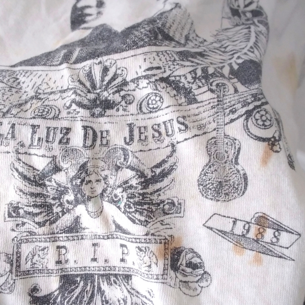 Vintage Graphic Tee 80s Elvis La Luz Hollywood Art Gallery Thrashed XL - Picture 5 of 9